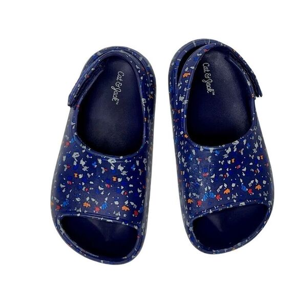 Cat & Jack Wynne Footbed Foam Sandal sz 9 Blue Dot Toddler - Picture 2 of 9